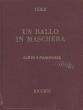 Verdi Un Ballo in Maschera Vocal Score (it. (Hardcover)