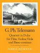 Telemann Quartett D-dur TWV 43:D4 Flöte (Oboe, Violine)-Violine-Viola und Bc.