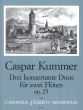 Kummer 3 konzertante Duos Op.25 fur 2 Floten Stimmen (Bernhard Pauler)