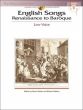 English Songs - Renaissance to Barock Low Voice-Piano (Book with Audio online)