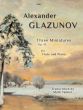 Glazunov Trois Miniatures Op.42 for Flute and Piano (arranged Mark Tanner) (Grades 6 & 7)