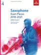Saxophone Exam Pieces 2018–2021, ABRSM Grade 4 Saxophone [Eb/Bb]-Piano (Book with Audio online)