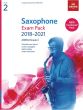 Saxophone Exam Pack 2018–2021, ABRSM Grade 2 Saxophone [Eb/Bb]-Piano (Book with Audio online)