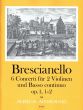 Brescianello 6 Concerti Op. 1 No. 1 - 2 2 Violinen und Bc (Part./Stimmen) (Winfried Michel)