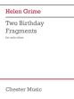 Grime Two Birthday Fragments for Oboe solo