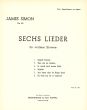 James Simon 6 Liederen Op.43 (Mittlere Stimme) (German)