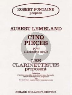 Lemeland 5 Pieces pour Clarinette