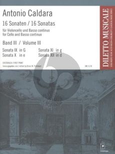 Caldara 16 Sonaten Vol. 3 No. 9 - 12 Violoncello und Bc (Brian W. Pritchard)