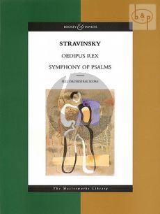 Strawinsky Oedipus Rex and Symphony of Psalms Full Score (Boosey Masterwork Library)