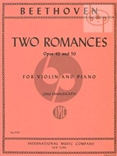 2 Romances Op.40 - 50 for Violin and Piano