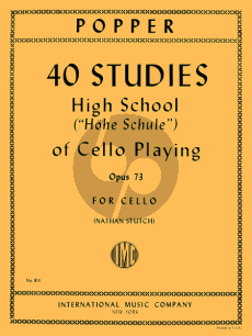 Popper High School of Cello Playing Op.73 (40 Studies) (Nathan Stutch)