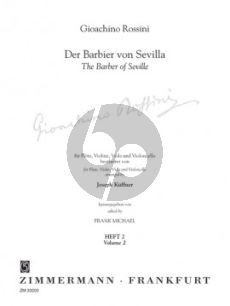 Rossini Der Barbier von Sevilla Vol.2 Flöte-Violine-Viola und Violoncello (Partitur/Stimmen) (Kuffner/Michael)