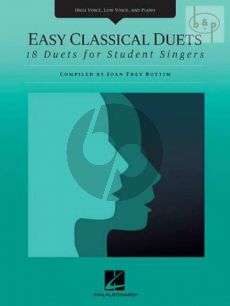 Easy Classical Duets (18 Duets for Student Singers) High and Low Voice-Piano