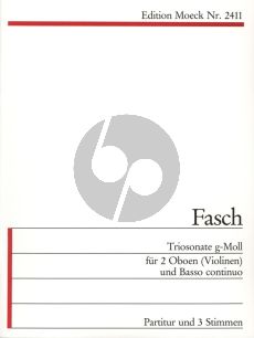 Fasch Triosonate g-moll 2 Oboen [Vi.] und Bc (Part./Stimmen) (Christian Schneider)