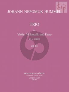 Hummel Trio G-Major Op.65 Violin-Violoncello-Piano