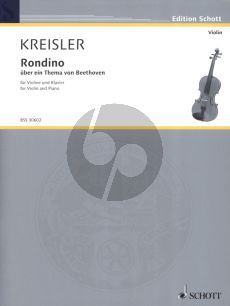 Kreisler Rondino on a theme of Beethoven Violine und Klavier (Grade 2 - 3)