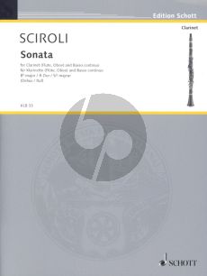 Sciroli Sonate B-dur Klarinette (Flöte/Oboe) und Bc (Hugo Ruf und Nikolaus Delius)