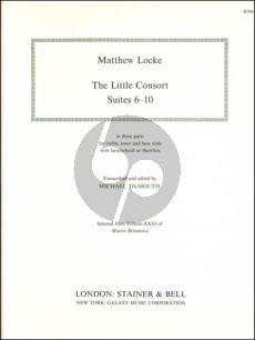 Locke The Little Consort Suites 6 - 10 In Three Parts for Treble, Tenor and Bass Viols with Harpsichord or Theorbos (Score/Parts)