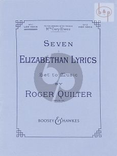 7 Elizabethan Lyrics Opus 12 Low Voice