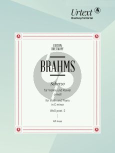 Brahms Sonatensatz Scherzo c-minor WoO post.2 3rd Movement of the 'F.A.E.-Sonata' for Violin and Piano (Edited by Ulrich Mahlert) (Breitkopf-Urtext)