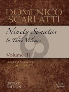 Scarlatti 90 Sonatas Vol. 3 No. 61 - 90 Harpsichord (edited by Dr. Eiji Hashimoto) (Dover)