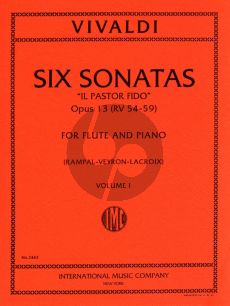 Vivaldi 6 Sonatas Op.13 "Il Pastor Fido" Vol. 1 Flute and Piano (RV 54 - 59) (Jean-Pierre Rampal and Veyron-Lacroix)