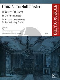 Hoffmeister Quintett Es-dur Horn und Streichquartett (Stimmen) (Hans Steinbeck)