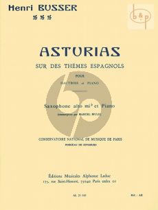 Asturias sur des themes Espagnols Op.84 Saxophone Alto et Piano