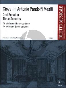 Pandolfi-Mealli 3 Sonaten Violine-Bc (Friedrich Cerha)
