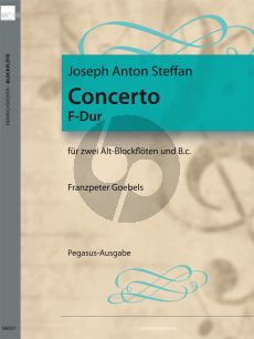 Steffan Concerto F-Dur 2 Altblockflöten-Bc (Franzpeter Goebels)