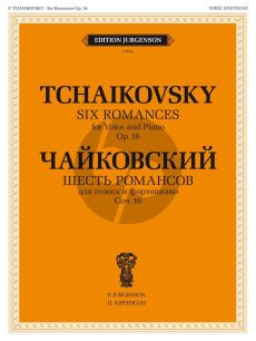 Tchaikovsky 6 Romances op.16 Voice and Piano