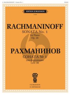 Rachmaninoff Sonata No.1 Op.28 d-minor Piano Solo
