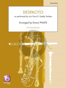 Fonsi - Daddy Yankee Despacito for 4 Flutes (Score/Parts) (transcr. Emma Philips)