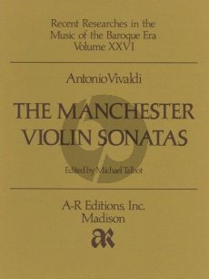 Vivaldi Manchester Violin Sonatas for Violin and Bc (Violin part) (Edited by Michael Talbot)
