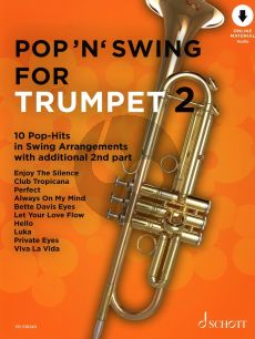 Pop 'n' Swing vol.2 for Trumpet 1 or 2 Trumpets Book with Audio online (10 Pop-Hits in Swing Arrangements with additional 2nd part)