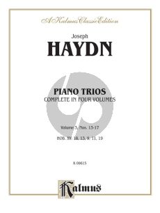 Haydn Piano Trios Vol.3 for Violin-Violoncello and Piano