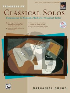 Gunod Classical Solos from Renaissance to Romantic for Guitar Book with Cd