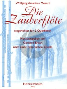 Mozart Die Zauberflote 2 Flöten (nach einer historischen Quelle) (herausgegeben von Gerhard Braun)