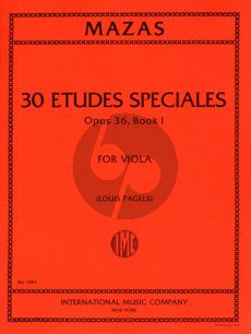 Mazas Etudes Speciales Op.36 Vol.1 Viola (Edited by Louis Pagels)
