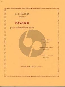 Liegeois Pavane Op.25 No.9 Violoncelle et Piano (No.9 des 15 morceaux faciles et progressifs Op. 25) Nabestellen