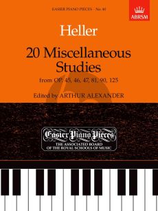 Heller 20 Miscellaneous Studies for Piano (Easier Piano Pieces 40)