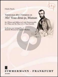 Variations on Ah! Vous dirai-je, Maman (3 Flutes-Alto Flute[G][Flute-Ensemble])