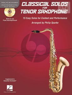 Classical Solos (15 Easy Solos for Contest and Performance) (Tenor Sax.) (Bk-Cd)