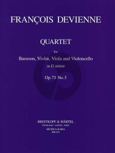 Devienne Quartet g-minor Op.73 No.3 (Bassoon and Strings Parts Only) (edited by John Paul Newhill)