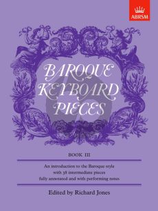 Baroque Keyboard Pieces Vol.3 (Richard Jones) (Intermediate)