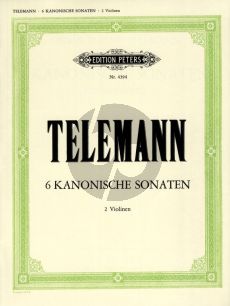 Telemann 6 Kanonische Sonaten TWV 40:118 - 123 fur 2 Violinen Stimmen (Herausgeber Carl Hermann) l Hermann)