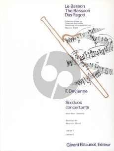 Devienne 6 Duos Concertantes Op. 3 Vol. 2 No. 4 - 6 2 Bassons (Score) (Maurice Allard)