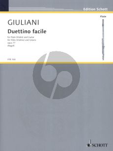 Giuliani Duettino Facile Op.77 Flote[Violine]-Gitarre (Herausgegeben von Frank Nagel)