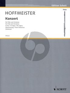 Hoffmeister Concerto D-major Flute and Orchestra (piano reduction) (edited by Janos Szebenyi)