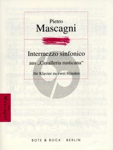 Mascagni Intermezzo Sinfonico aus Cavalleria Rusticana Klavier Solo (Fingersatz Richard Krentzlin)